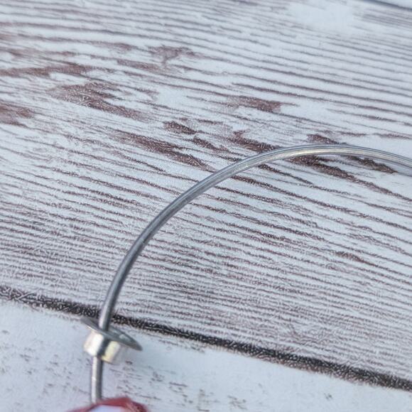 Crafting Charm Bracelet Red & Silver Tone - Fair Condition - Picture 3 of 16